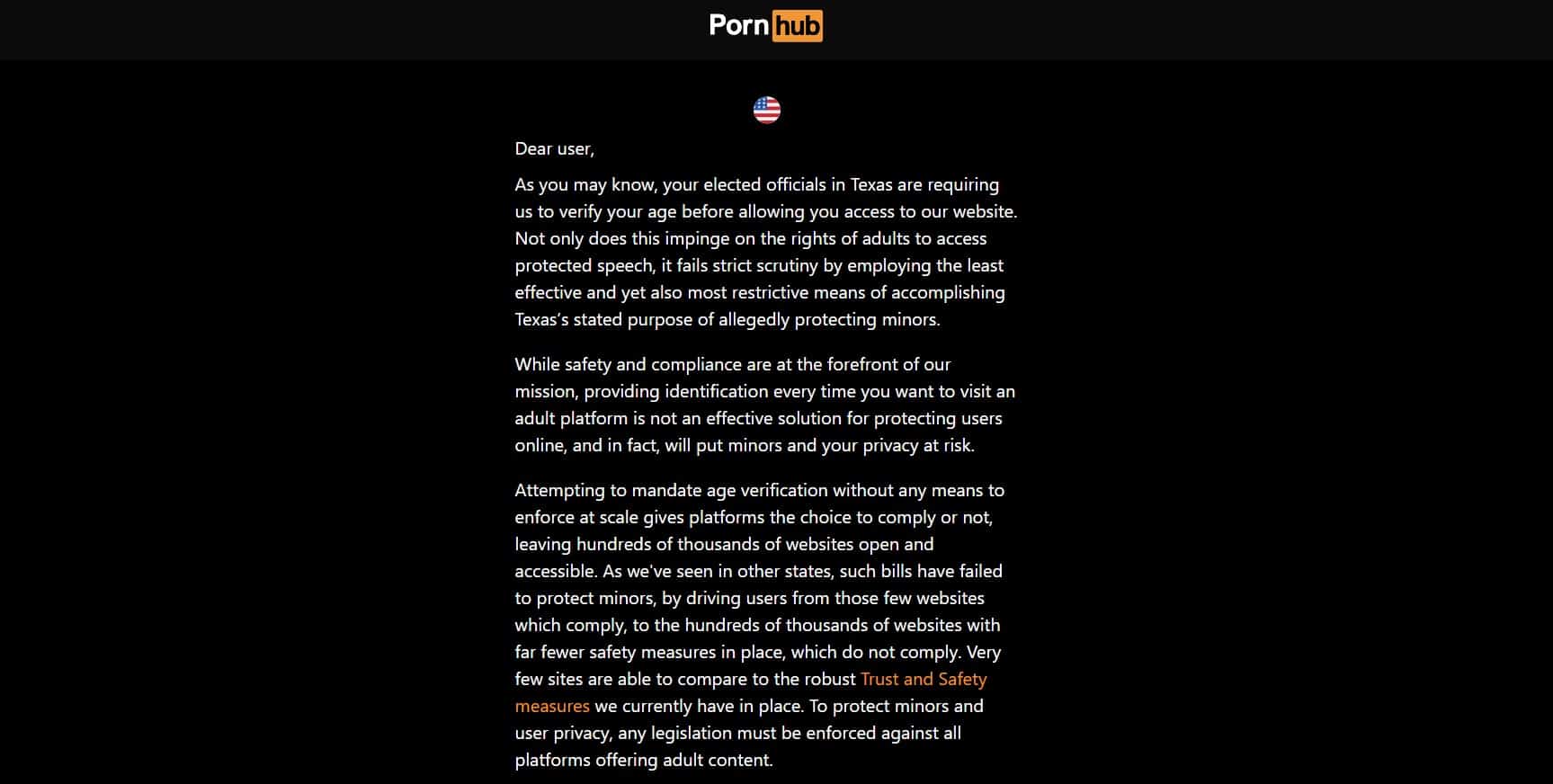 Pornhub Disabled in Texas over Age Verification Law – The TechLead