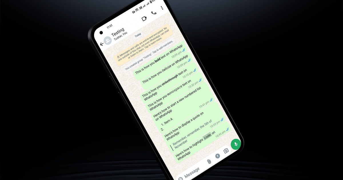 WhatsApp: how to use bold, italics, and strikethrough in messages – The TechLead