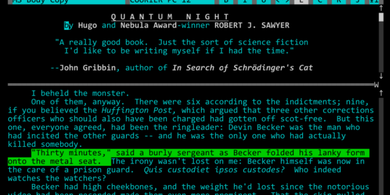 Sci-fi writer and WordStar lover re-releases the cult DOS app for free – The TechLead